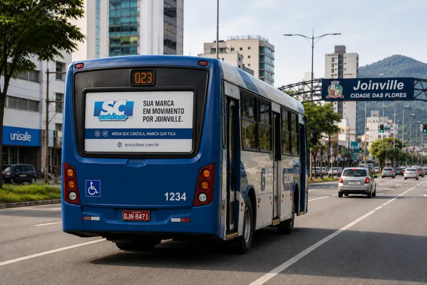 Busdoor em Joinville: Sua marca circulando pela cidade